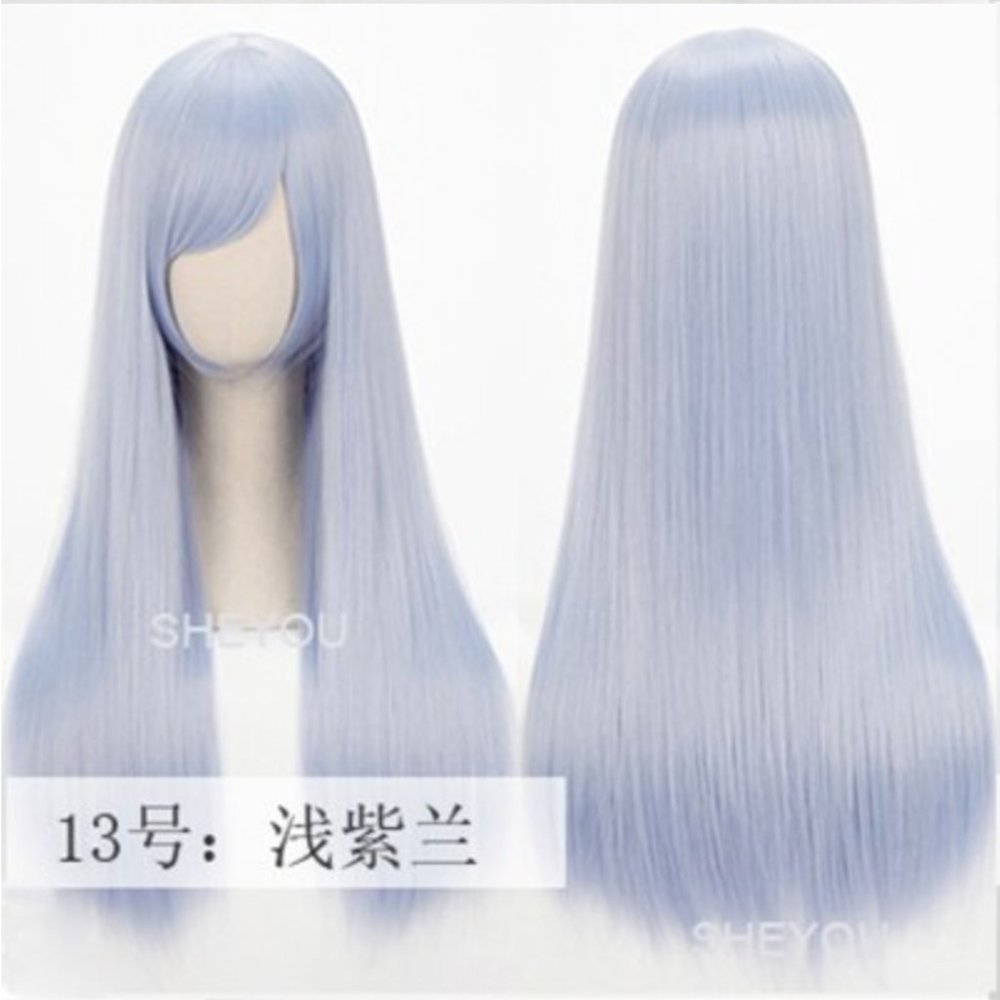 Light Blue Long Straight Cosplay Wig - NWT